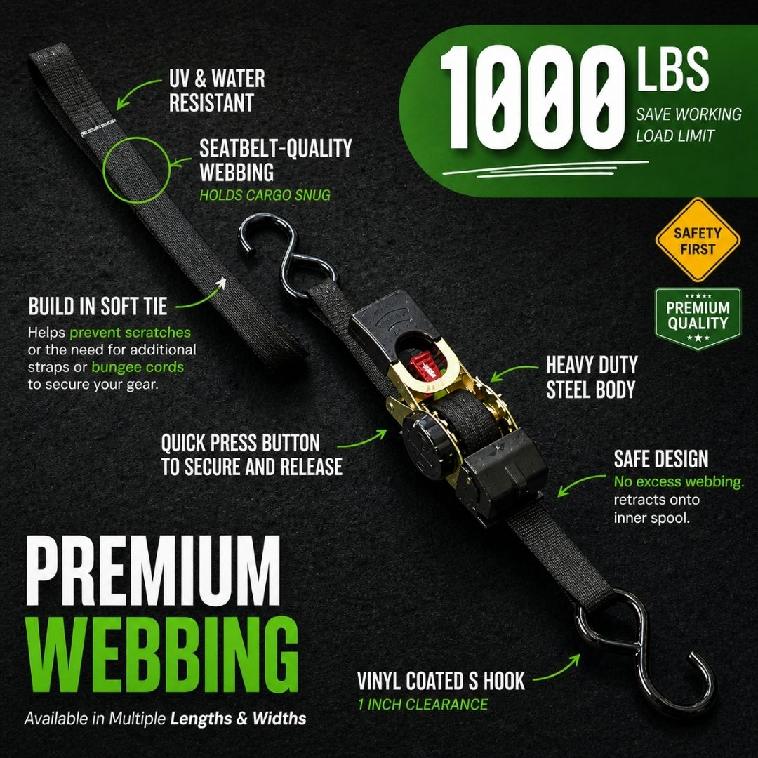 🔥 Father’s Day Sale 50% OFF 🎁 Perfect Gift – Retractable Ratchet Straps (2026 Upgraded Edition)