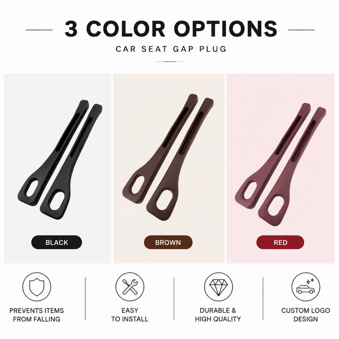🔥 Today Only 50% OFF 🚗 Car Seat Gap Filler with Storage Slot – Custom Logo Edition