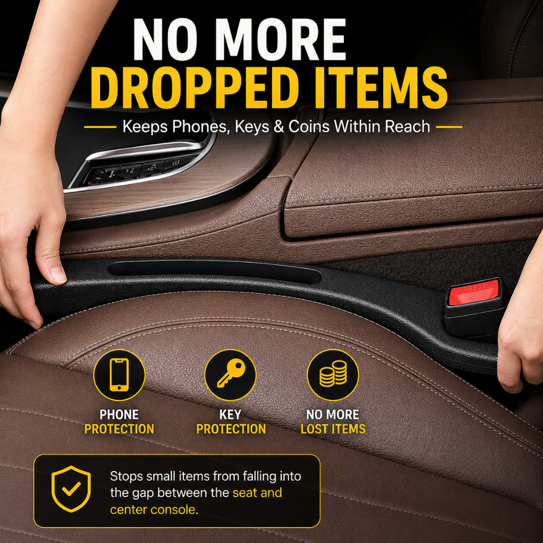 🔥 Today Only 50% OFF 🚗 Car Seat Gap Filler with Storage Slot – Custom Logo Edition