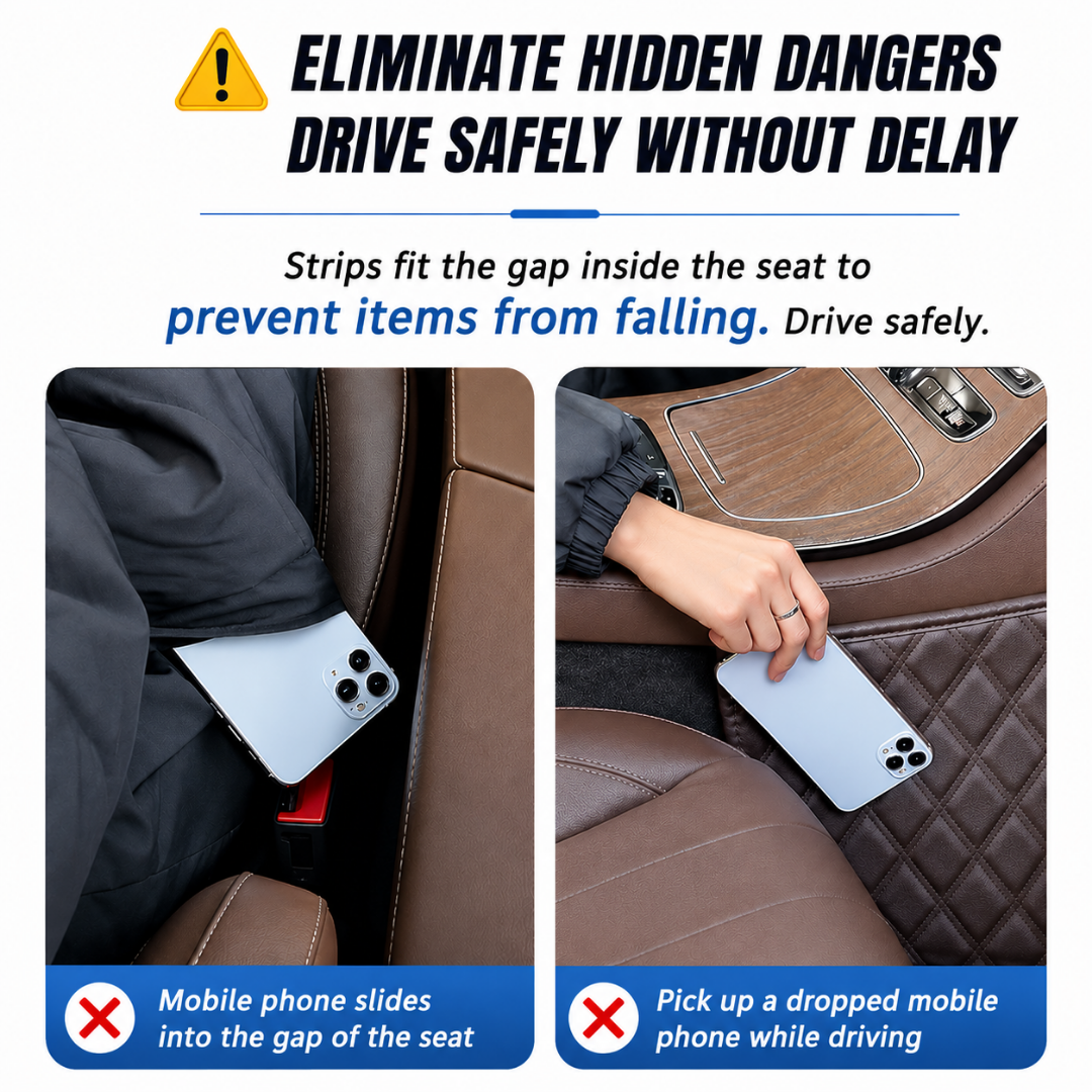 🔥 Today Only 50% OFF 🚗 Car Seat Gap Filler with Storage Slot – Custom Logo Edition