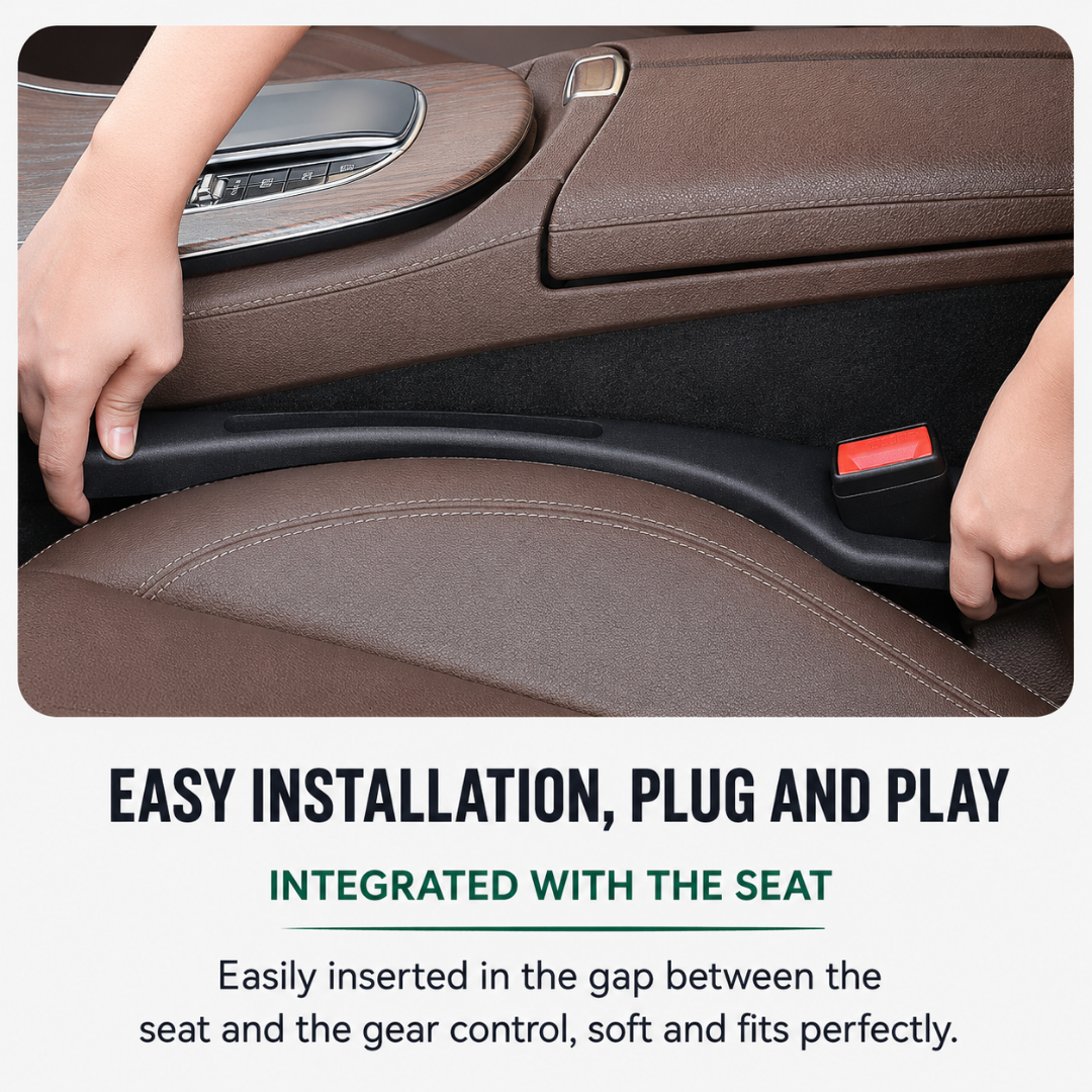 🔥 Today Only 50% OFF 🚗 Car Seat Gap Filler with Storage Slot – Custom Logo Edition
