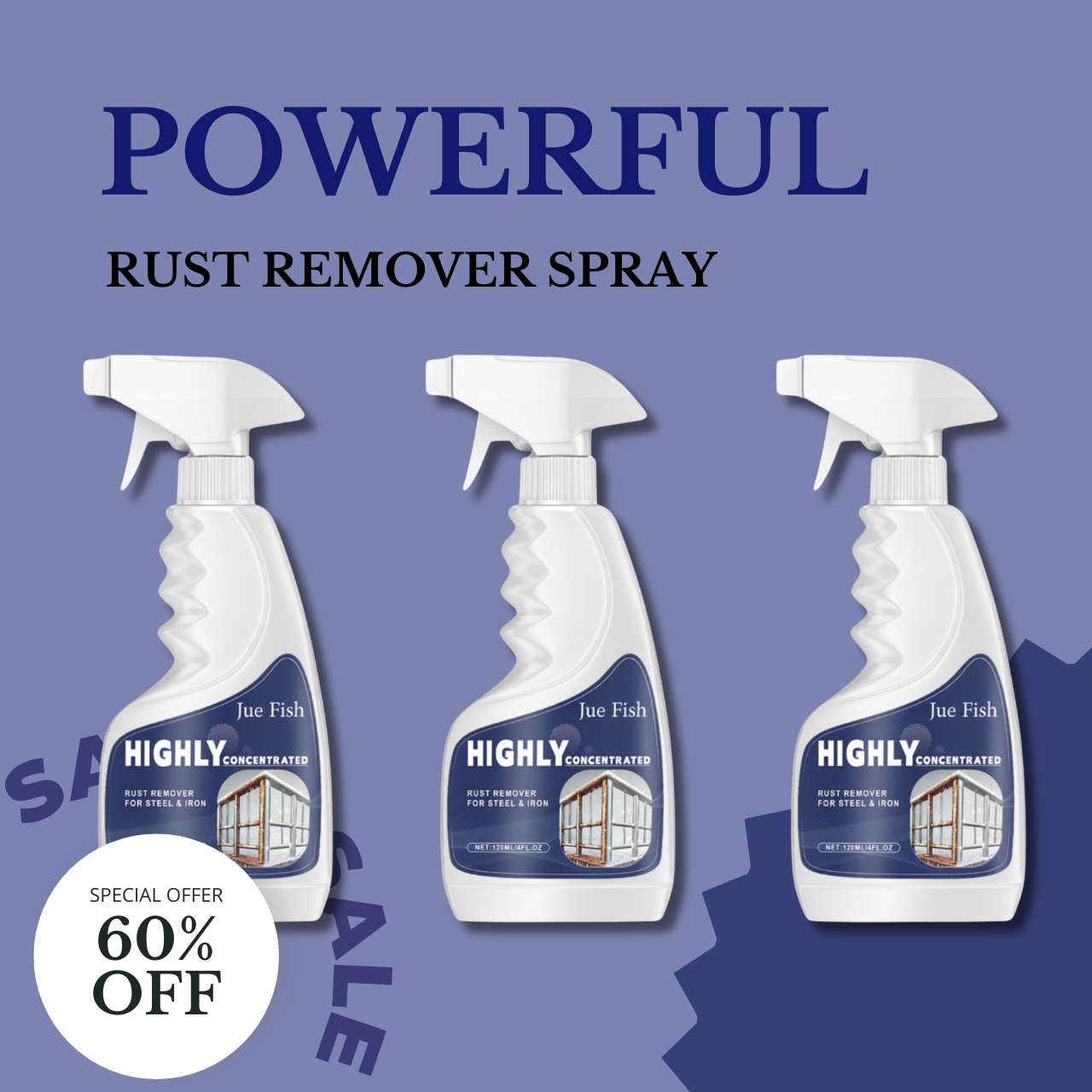 Powerful Rust Remover Spray - Instantly Restore Metal & Stainless Steel